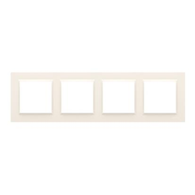 SIMON 10 Cream frame, 4-fold universal, horizontal and vertical