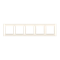 SIMON 10 Cream frame, 5-fold universal, horizontal and vertical