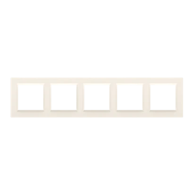 SIMON 10 Cremerahmen, 5-fach universal, horizontal und vertikal