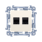 SIMON 10 Doppel-Computersteckdose RJ45 Kategorie 5e Creme