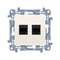 SIMON 10 Doppel-Computersteckdose RJ45 Kategorie 5e Creme