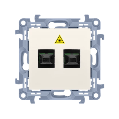 SIMON 10 Fibra ottica/presa doppia ottica, crema