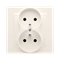 SIMON 10 Grounded double socket outlet MONOBLOCK (module) 16A 230V complete cream