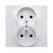 SIMON 10 Grounded double socket outlet MONOBLOCK (module) 16A 230V complete white