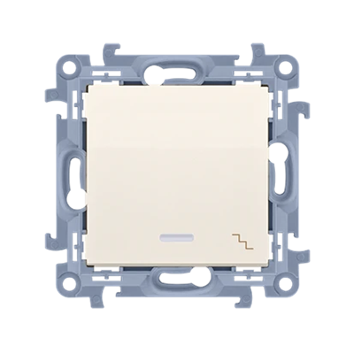 SIMON 10 Interruttore scale con retroilluminazione a LED (modulo) 10AX 230V crema