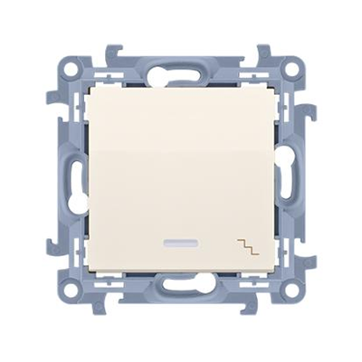 SIMON 10 Interruttore scale con retroilluminazione a LED (modulo) 10AX 230V crema