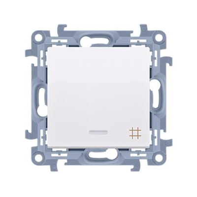 SIMON 10 Kreuzverbinder mit LED-Hintergrundbeleuchtung (Modul) 10AX 230V weiß