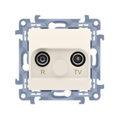 SIMON 10 Pass-Through R-TV-Antennendose creme