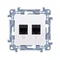 SIMON 10 Presa computer RJ45 categoria 6 + presa telefonica RJ11, bianco