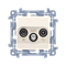 SIMON 10 R-TV-SAT pass-through antenna socket, cream