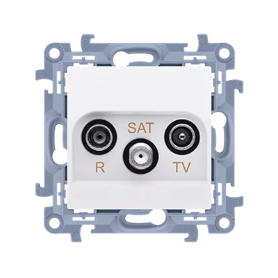 SIMON 10 RTV-SAT terminal socket, attenuation 1dB, white