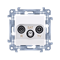 SIMON 10 RTV-SAT terminal socket, attenuation 1dB, white