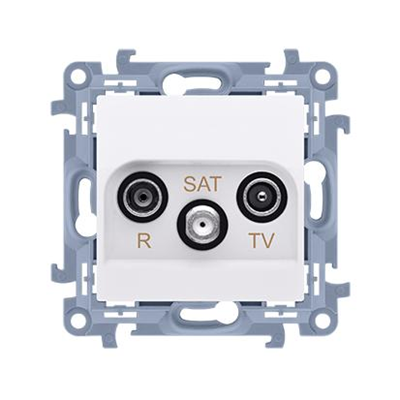 SIMON 10 RTV-SAT terminal socket, attenuation 1dB, white