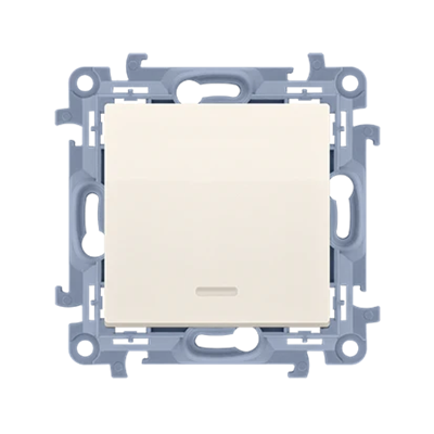 SIMON 10 Single-pole switch with LED backlight (module) 10AX 230V cream
