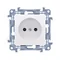 SIMON 10 Single socket without grounding, white, 16A