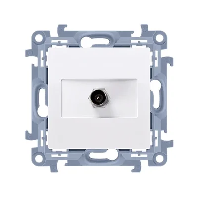 SIMON 10 TV antenna socket single end white