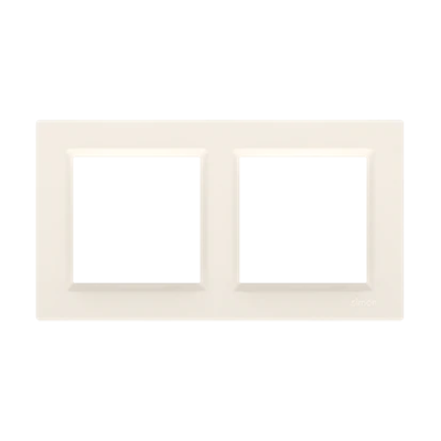 SIMON 10 Universal 2-fold frame, horizontal and vertical, cream