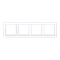 SIMON 10 Universal 4-fold frame, horizontal and vertical, white