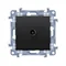 Simon 10 WC-AK1XXXX-01-49XX Single terminal antenna socket (module). For individual installations; black