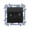 Simon 10 WC-AZxxxxx-01-49xx R-TV antenna terminal socket for pass-through sockets 10 dB (module), 1x input: 5-862 MHz; black