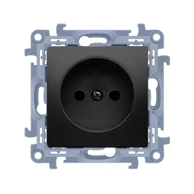 Simon 10 WC-G1xxxxx-01-49xx Single socket without grounding (module) 16A, 250V~, screw terminals; black