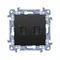 Simon 10 WC-GHDMI2x-01-49xx HDMI ver.1.4 socket double (module); black