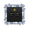 Simon 10 WC-GS2xxxx-01-49xx Conector de fibra óptica/óptico doble SC/APC; negro