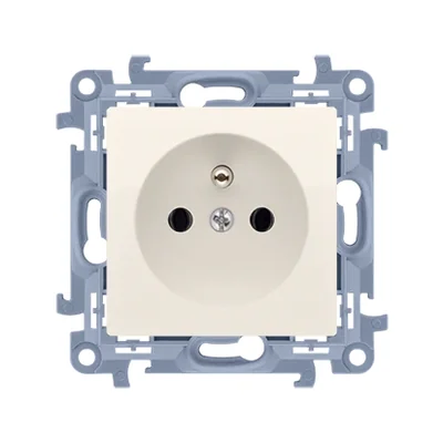 Simon 10 WC-GZ1Cxxxx-01-41x Einzelsteckdose mit Erdung (Modul) 16 A, 250 V~, Schnellverbinder; cremefarben