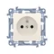Simon 10 WC-GZ1Cxxxx-01-41x Einzelsteckdose mit Erdung (Modul) 16 A, 250 V~, Schnellverbinder; cremefarben