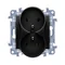 Simon 10 WC-GZ2Mxxx-01-49xx Double socket with grounding (module) 16A, 250V~, screw terminals; black