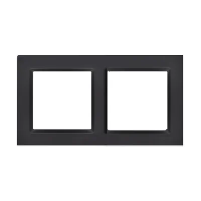 Simon 10 WC-R2xxxxxxx-49xx 2-gang frame - universal horizontal and vertical; black