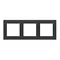 Simon 10 WC-R3xxxxxxx-49xx 3-gang frame - universal horizontal and vertical; black