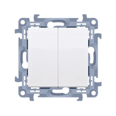 Simon 10 WC-W5XXXXC-01-11XX Łącznik świecznikowy (moduł) 10AX, 250V~, szybkozłącza; biały