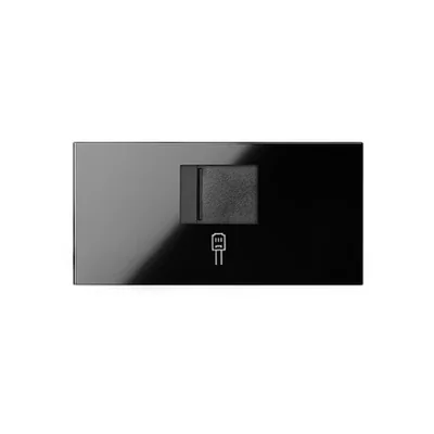 Simon 100 W100-10000005x-138 Кришка для комп'ютерної розетки 1x (механізм 1/2); чорна
