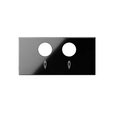 Simon 100 W100-10000053x-138 Coperchio per presa antenna R/TV-SAT (meccanismo 1/2); nero