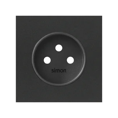 Simon 100 W100-10000068x-238 Einzelsteckdosenabdeckung; matt schwarz