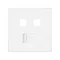 Simon 100 W100-10000072x-230 Coperchio per presa antenna R/TV-SAT + RJ45 cat.6 per computer; bianco opaco