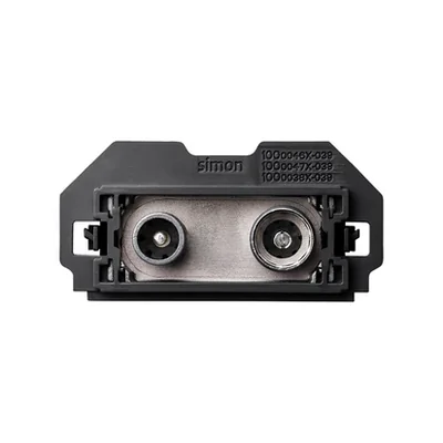 Simon 100 W100-10000466x-039 Gniazdo antenowe R/TV-SAT końcowe (mechanizm 1/2, bez ramki montażowej), zaciski śrubowe