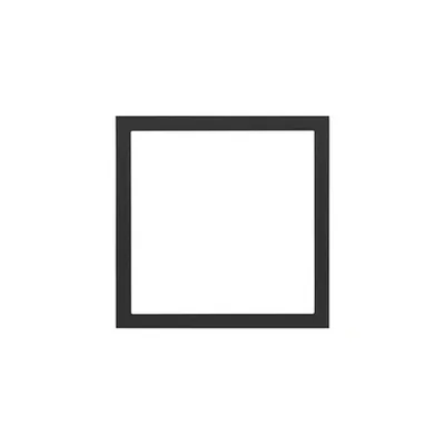 Simon 100 W100-10000610x-238 Cornice a matrice singola; nero opaco