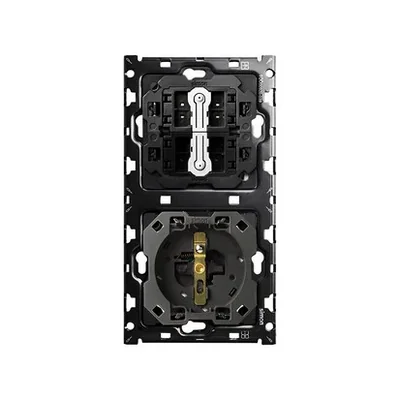 Simon 100 W100-10010222x-039 Set a 2 vie: 1 presa + 2 interruttori per scale