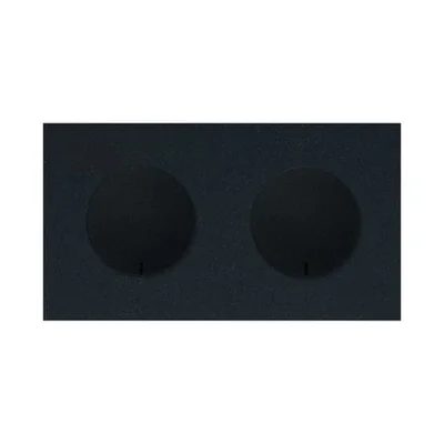 Simon 100 W100-10020191x-238 Panel 2-krotny IP44: 2 gniazda zasilające; czarny mat