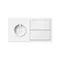 Simon 100 W100-10020204x-230 Panel 2-krotny: gniazdo Schuko + 2 klawisze; biały mat