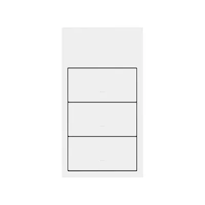 Simon 100 W100-10020215x-230 Panel vertical plegable de 2 secciones: 3 teclas; blanco mate Hasta agotar existencias