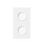 Simon 100 W100-10020220x-230 2-gang panel: 2 power sockets; matt white