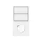 Simon 100 W100-10020222x-230 2-gang panel: 1 socket + 2 keys; matt white