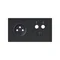 Simon 100 W100-10020226x-238 2-gang panel: 1 socket + 1 TV + 1 RJ45; matt black