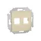 SIMON 15 Cover per prese telecomunicazioni Keystone, piatta, doppia, beige
