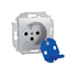SIMON 15 DATA-Buchse mit Autorisierungsschlüssel 16A 230V metallisierte Aluminium-Schraubklemmen