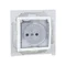 SIMON 15 Prise avec mise à la terre pour version IP44 sans joint avec obturateurs (module) 16A 230V blanc