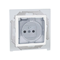 SIMON 15 Steckdose mit Erdung für IP44-Version ohne Dichtung mit Shuttern (Modul) 16A 230V weiß